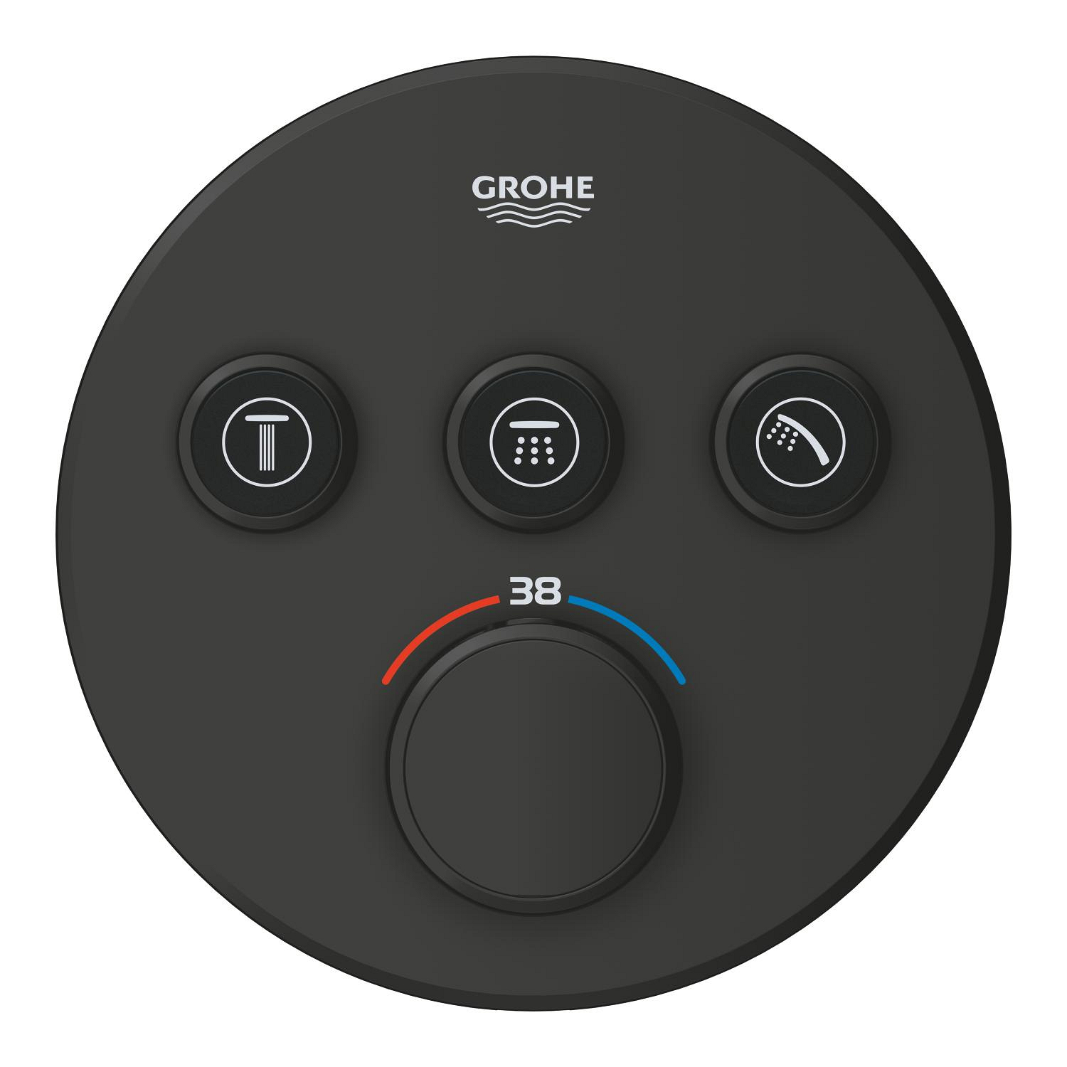 Unitate comanda Grohe 291212430, Grohtherm SmartControl, tip incastrare incastrat, tip comanda dubla comanda, negru [1]