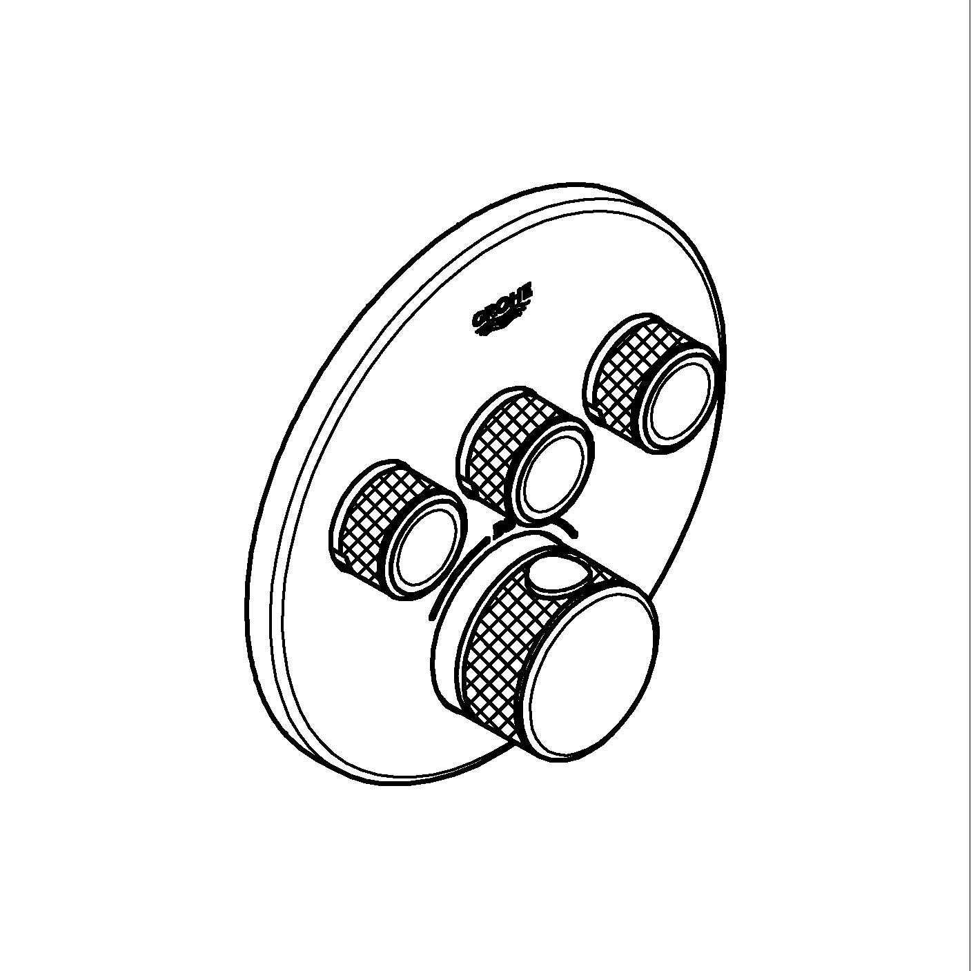 Unitate comanda Grohe 291212430, Grohtherm SmartControl, tip incastrare incastrat, tip comanda dubla comanda, negru [14]