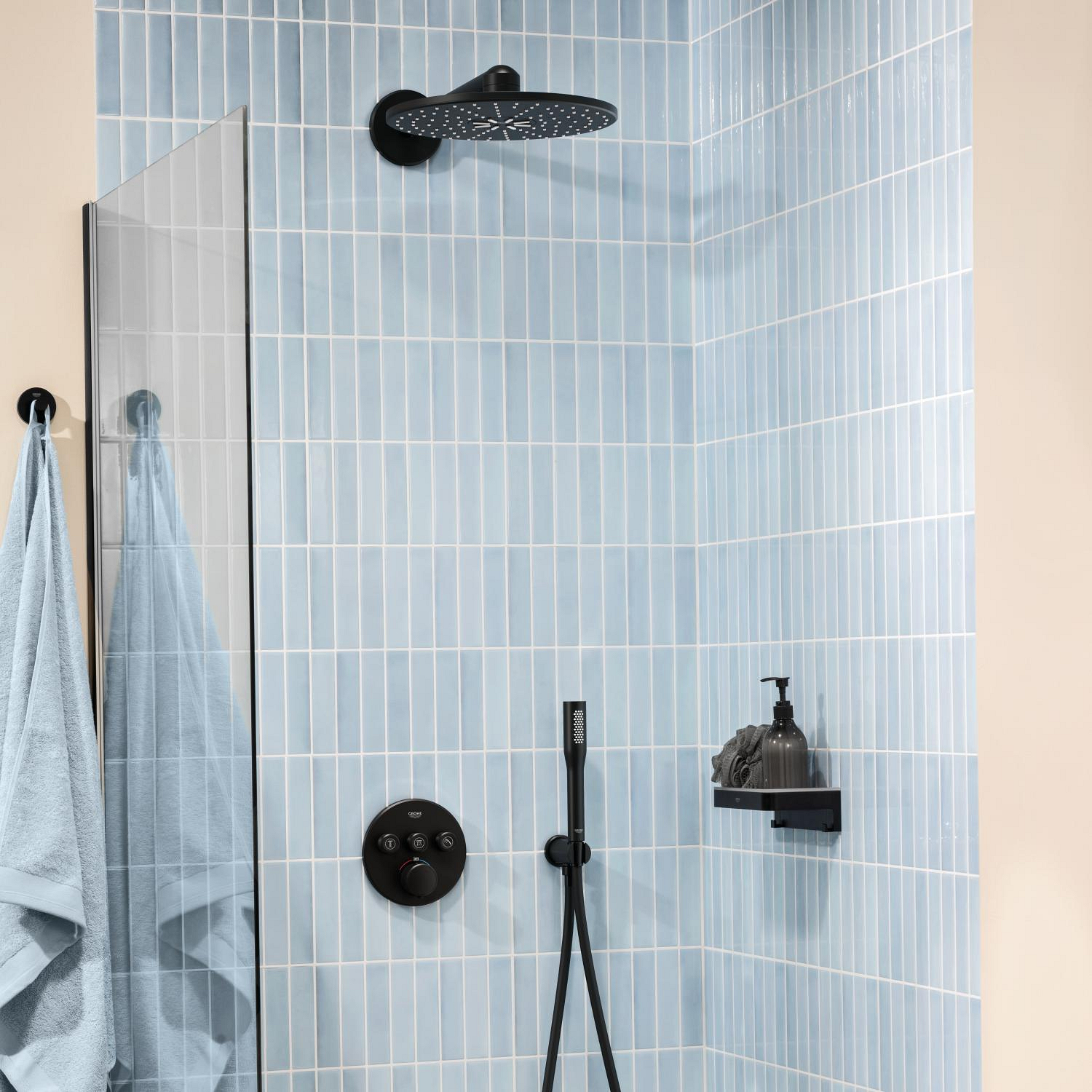 Unitate comanda Grohe 291212430, Grohtherm SmartControl, tip incastrare incastrat, tip comanda dubla comanda, negru [4]