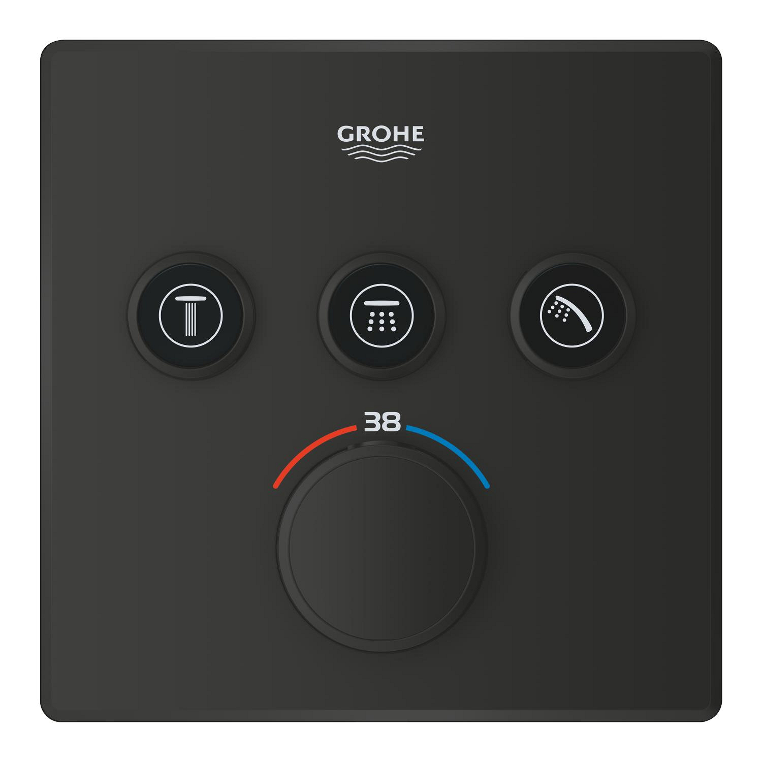 Baie - Unitate comanda Grohe 291262430, Grohtherm SmartControl, tip incastrare incastrat, tip comanda dubla comanda, negru