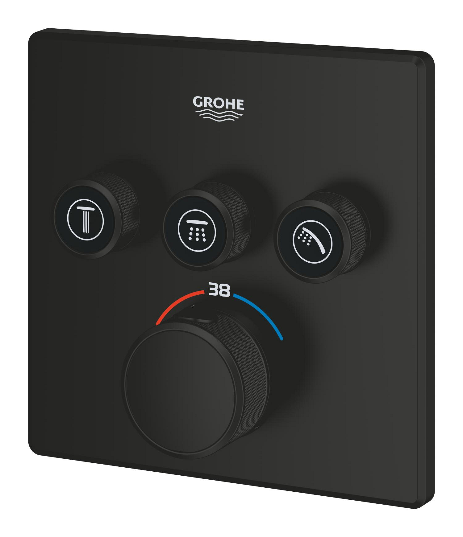 Unitate comanda Grohe 291262430, Grohtherm SmartControl, tip incastrare incastrat, tip comanda dubla comanda, negru [3]