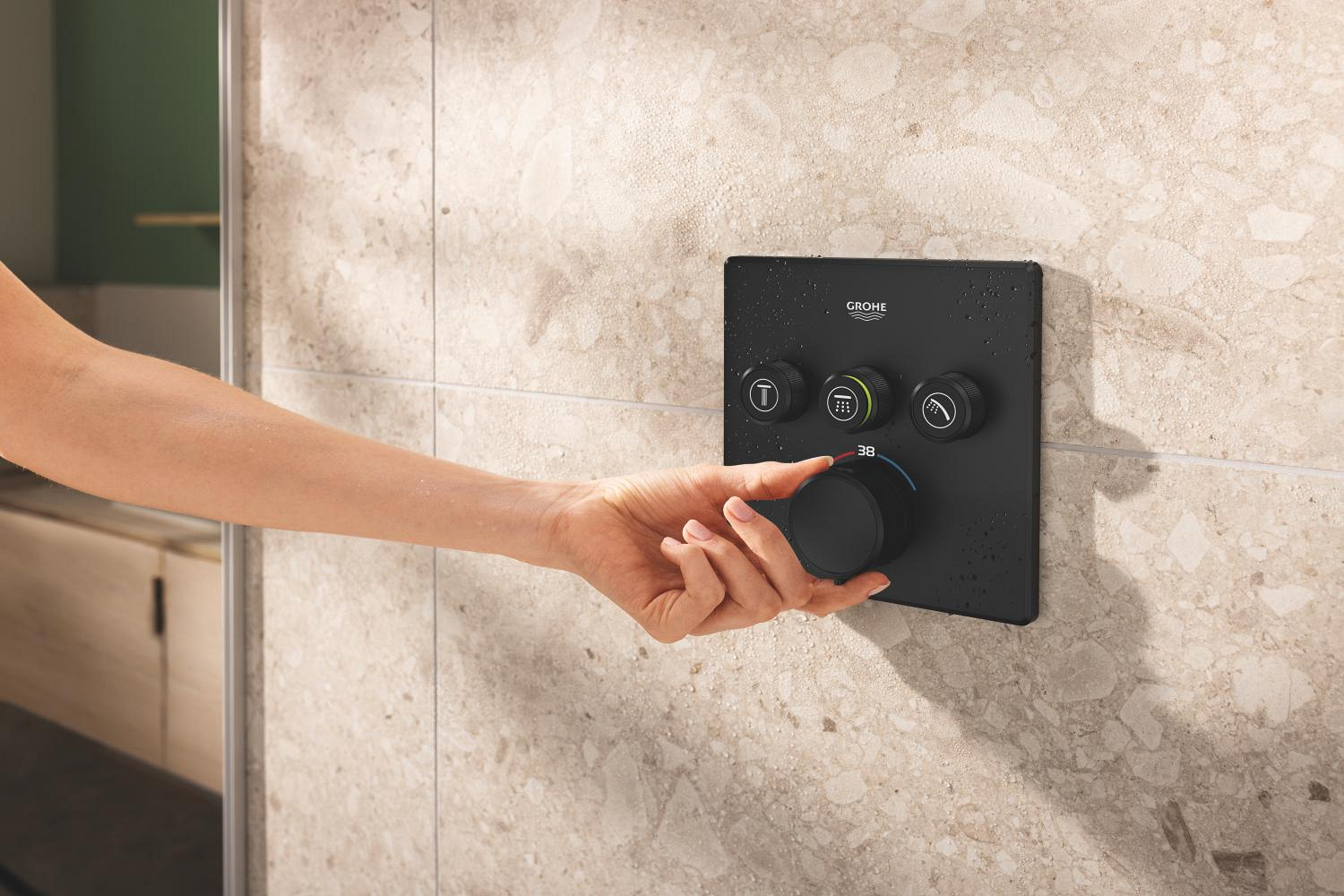 Unitate comanda Grohe 291262430, Grohtherm SmartControl, tip incastrare incastrat, tip comanda dubla comanda, negru [9]