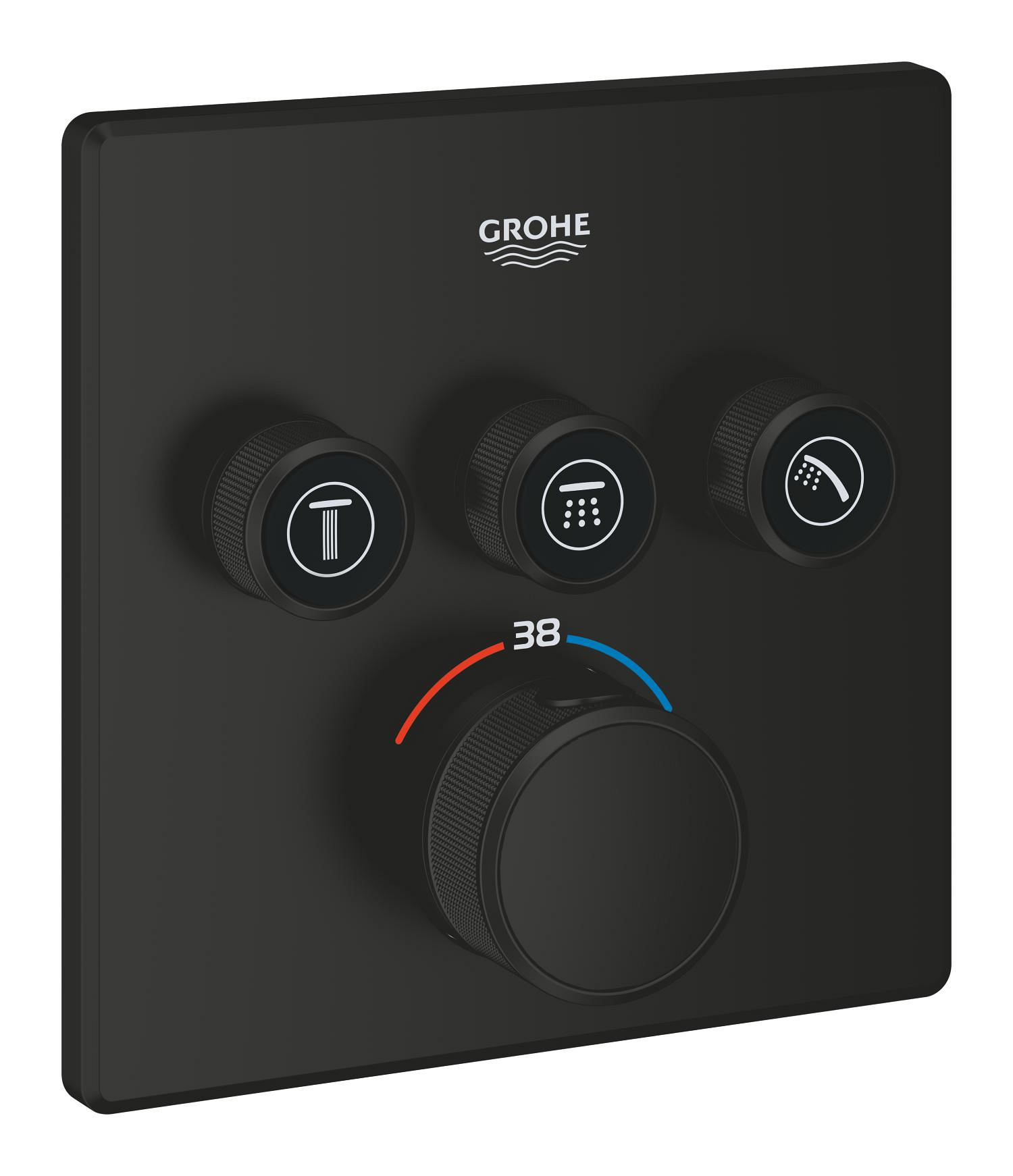 Unitate comanda Grohe 291262430, Grohtherm SmartControl, tip incastrare incastrat, tip comanda dubla comanda, negru [1]