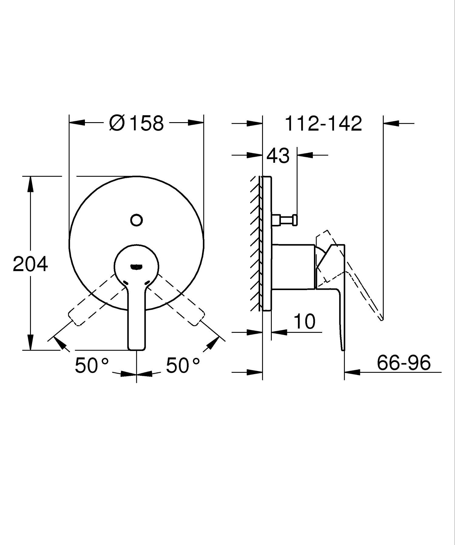 Unitate comanda Grohe 240642431, Lineare, tip incastrare incastrat, calitate superioara pentru baia ta, negru [5]