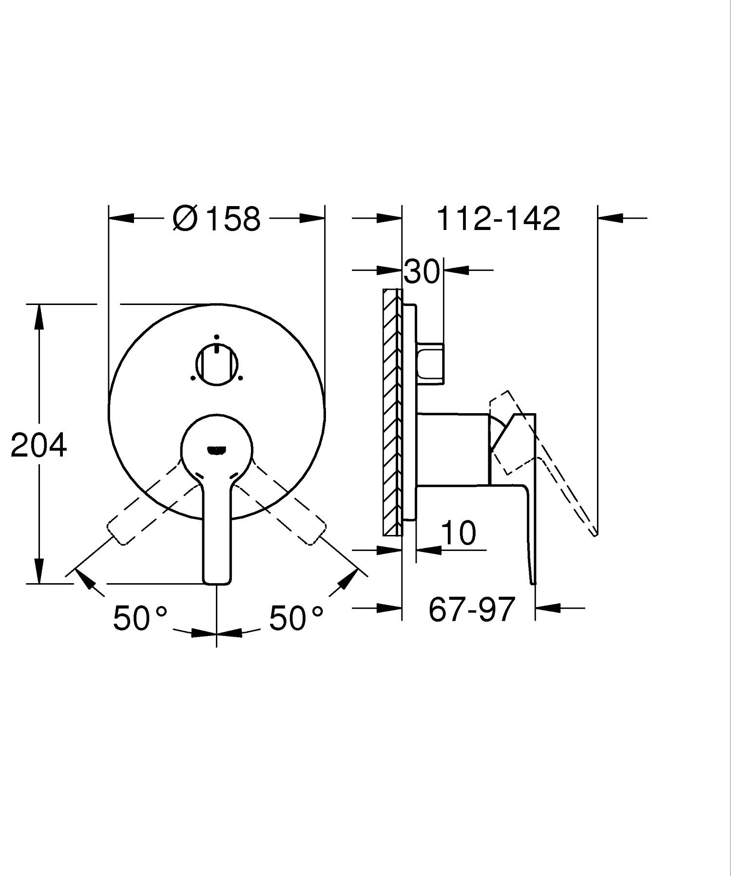 Unitate comanda Grohe 240952431, Lineare, tip incastrare incastrat, calitate superioara pentru baia ta, negru [5]