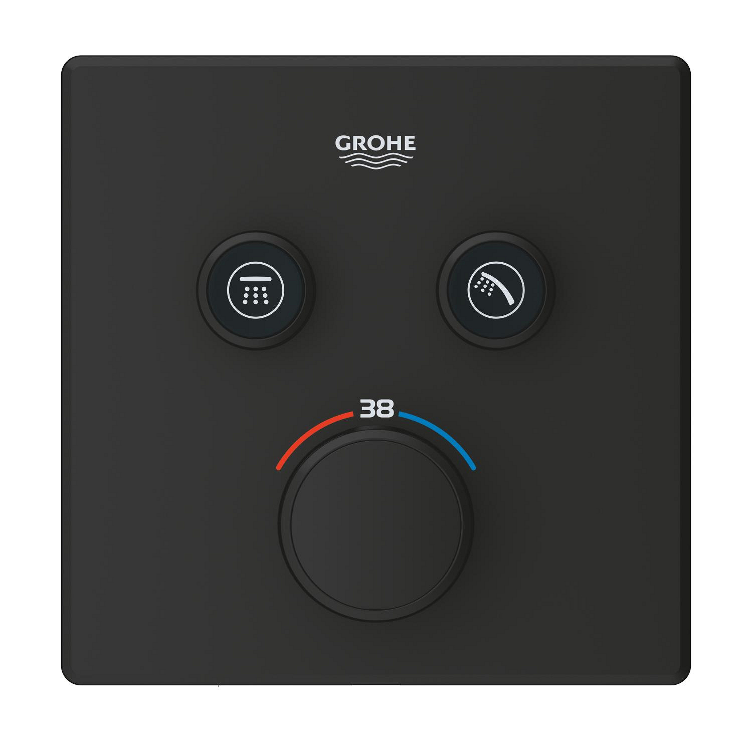 Grohe Unitate comanda grohe smartcontrol cube, aparenta, termostat, 2 iesiri, necesita valva, mat, negru, 102166kf00