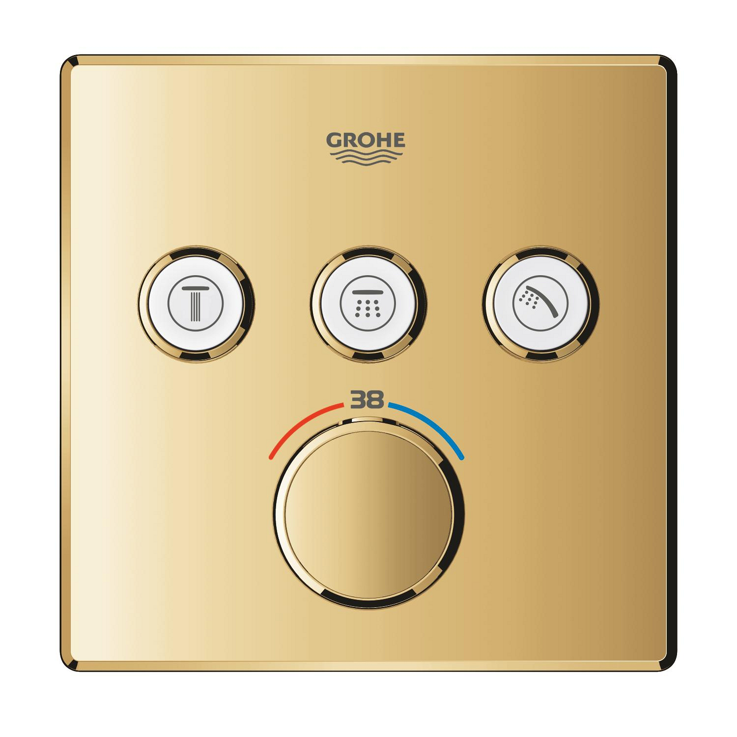 Grohe Unitate comanda grohe smartcontrol, termostat, 3 iesiri, necesita valva, lucios, auriu, 29126gl0