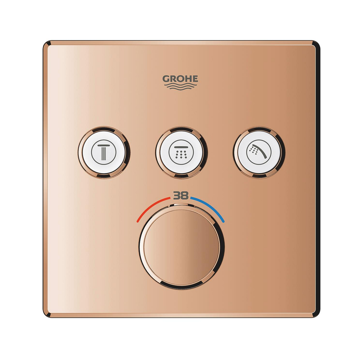 Grohe Unitate comanda grohe smartcontrol, termostat, 3 iesiri, necesita valva, lucios, cupru, 29126da0