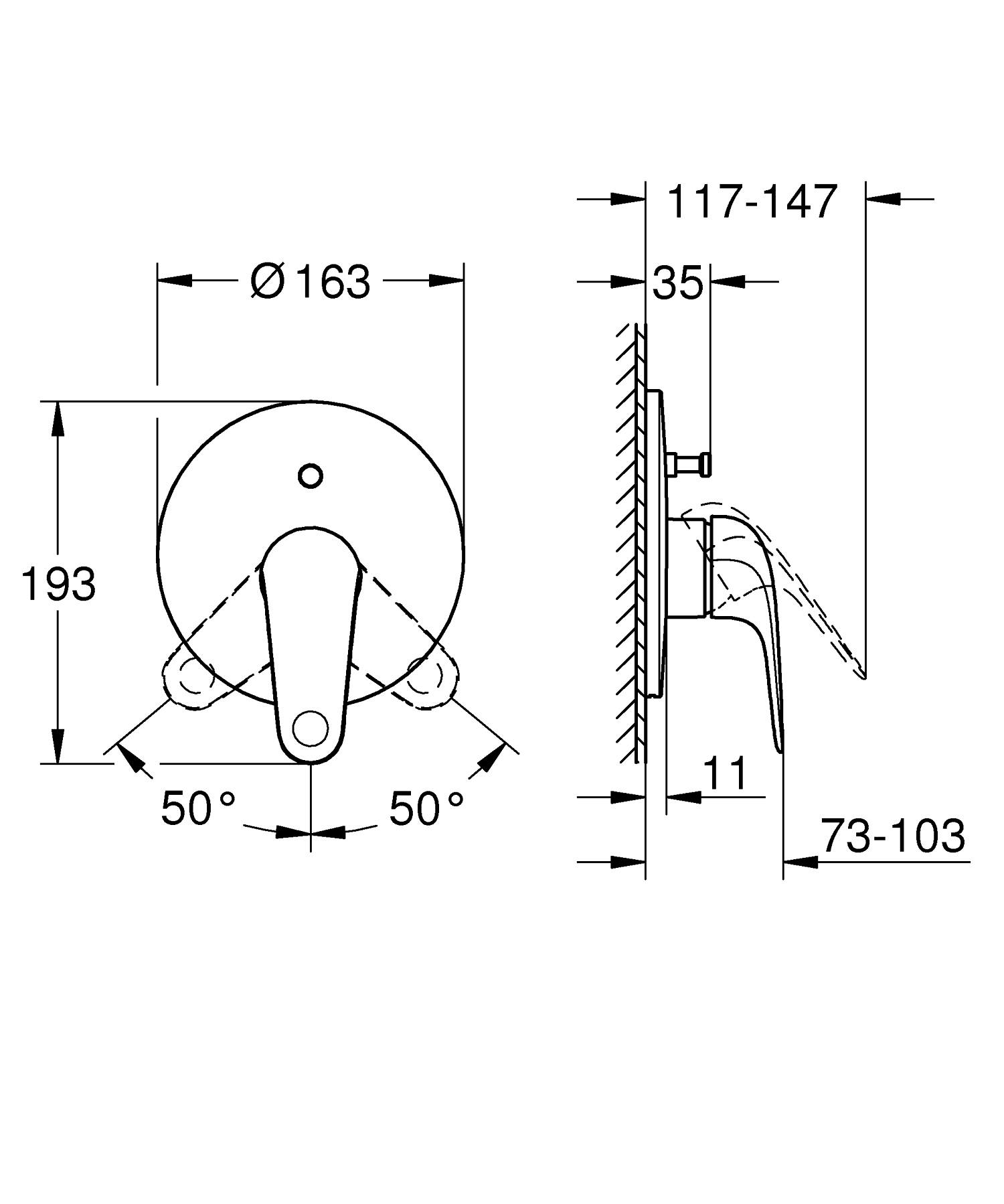 Unitate comanda Grohe 24336001, Swift, tip comanda dubla comanda, tip incastrare aparent, numar iesiri 2, crom [5]