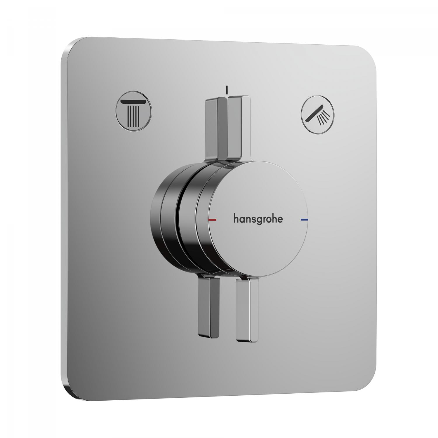 Hansgrohe Unitate comanda hansgrohe duoturn q, 2 iesiri, necesita valva, crom, 75414000