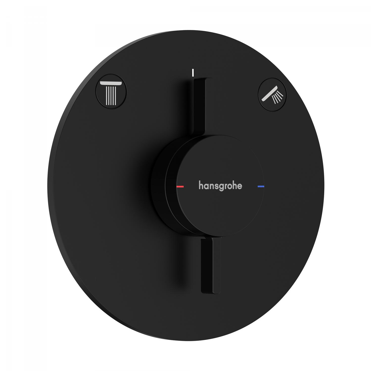 Hansgrohe Unitate comanda hansgrohe duoturn s, 2 iesiri, necesita valva, mat, negru, 75418670