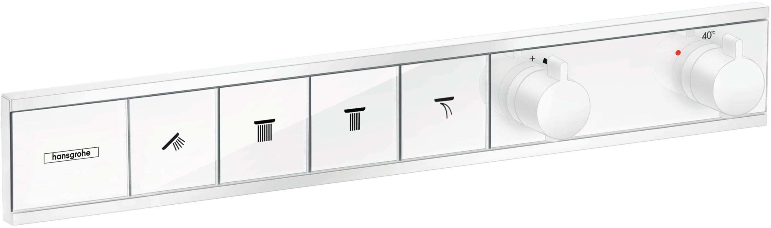 Hansgrohe Unitate comanda hansgrohe rainselect 15382700, 1/2'', 4 iesiri, termostat, necesita set fixare, mat, alb