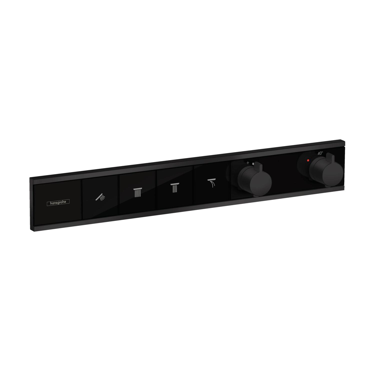 Hansgrohe Unitate comanda hansgrohe rainselect, 4 iesiri, termostat, necesita valva, mat, negru, 15382670