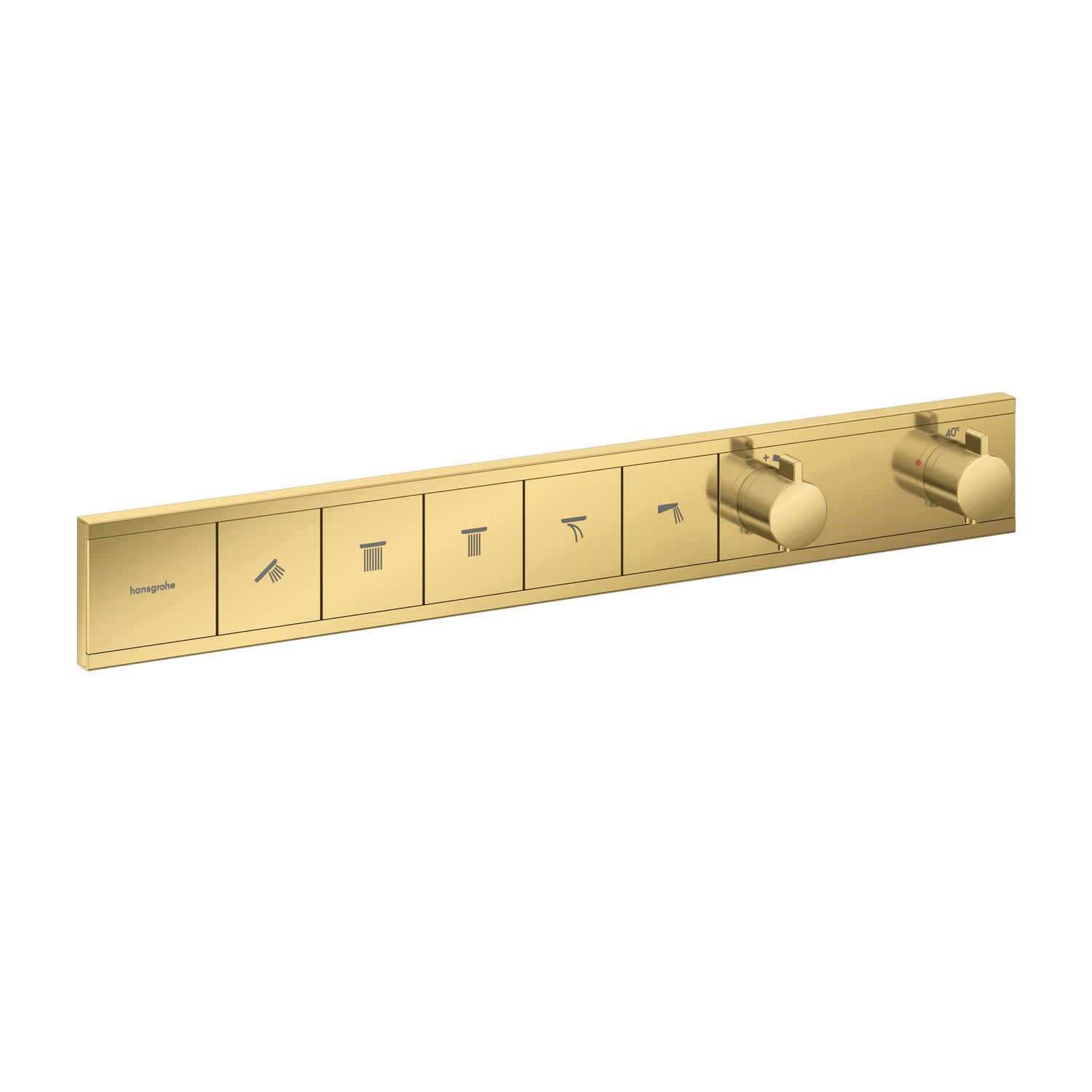 Hansgrohe Unitate comanda hansgrohe rainselect, 5 iesiri, termostat, lucios, auriu, 15384990