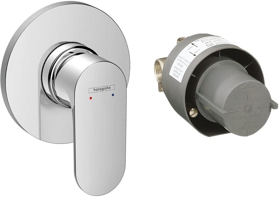 Hansgrohe Unitate comanda hansgrohe rebris s, 1 iesire, include valva, crom, 72648000