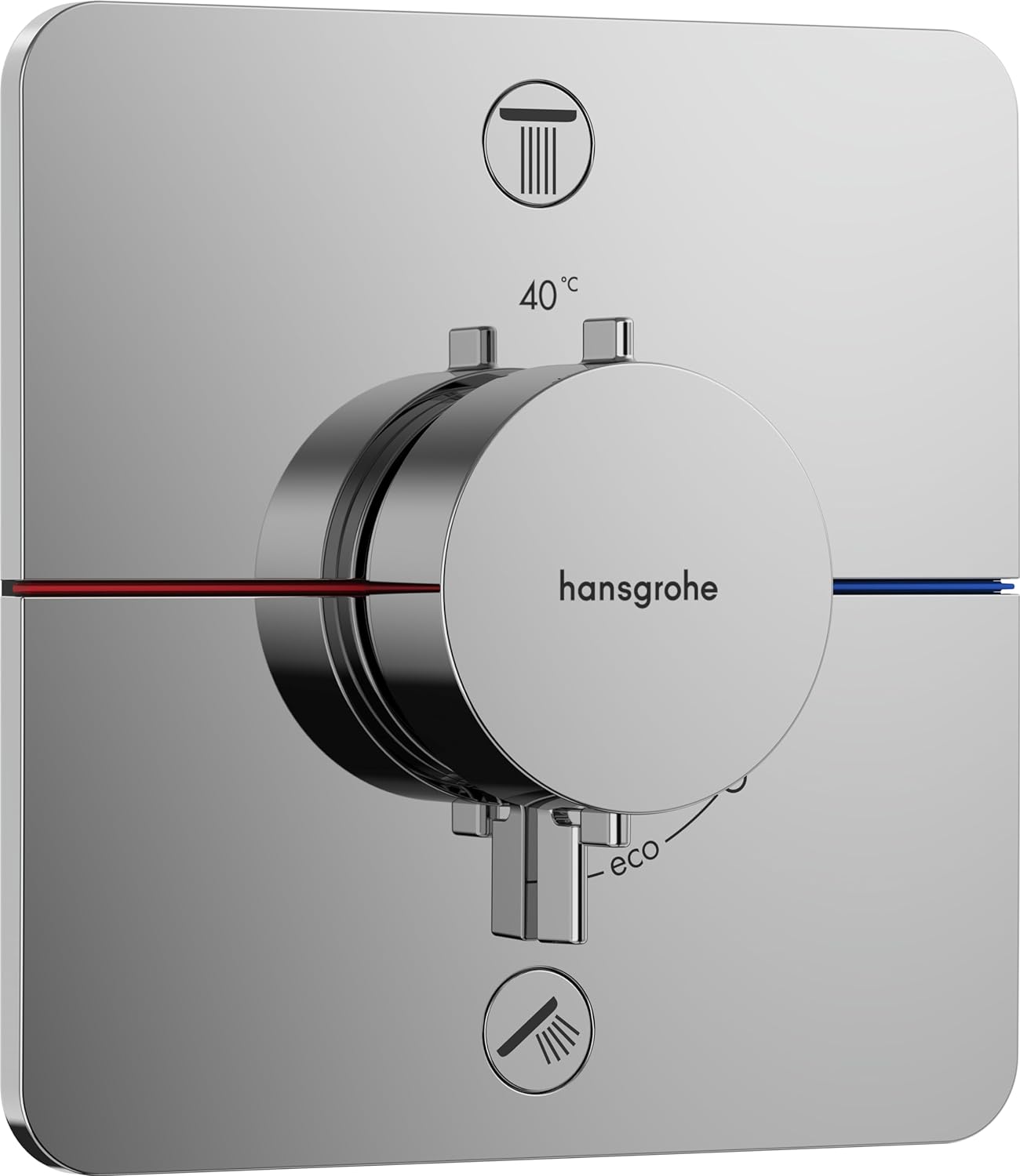 Hansgrohe Unitate comanda hansgrohe showerselect, 2 iesiri, termostat, necesita valva, crom, 15583000