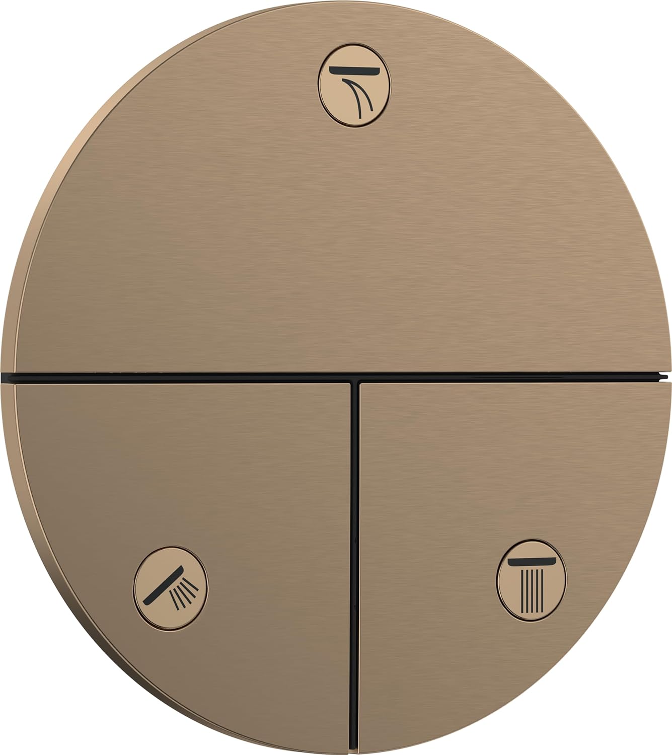 Hansgrohe Unitate comanda hansgrohe showerselect, 3 consumatori, necesita valva/mixer, mat, bronz, 15558140
