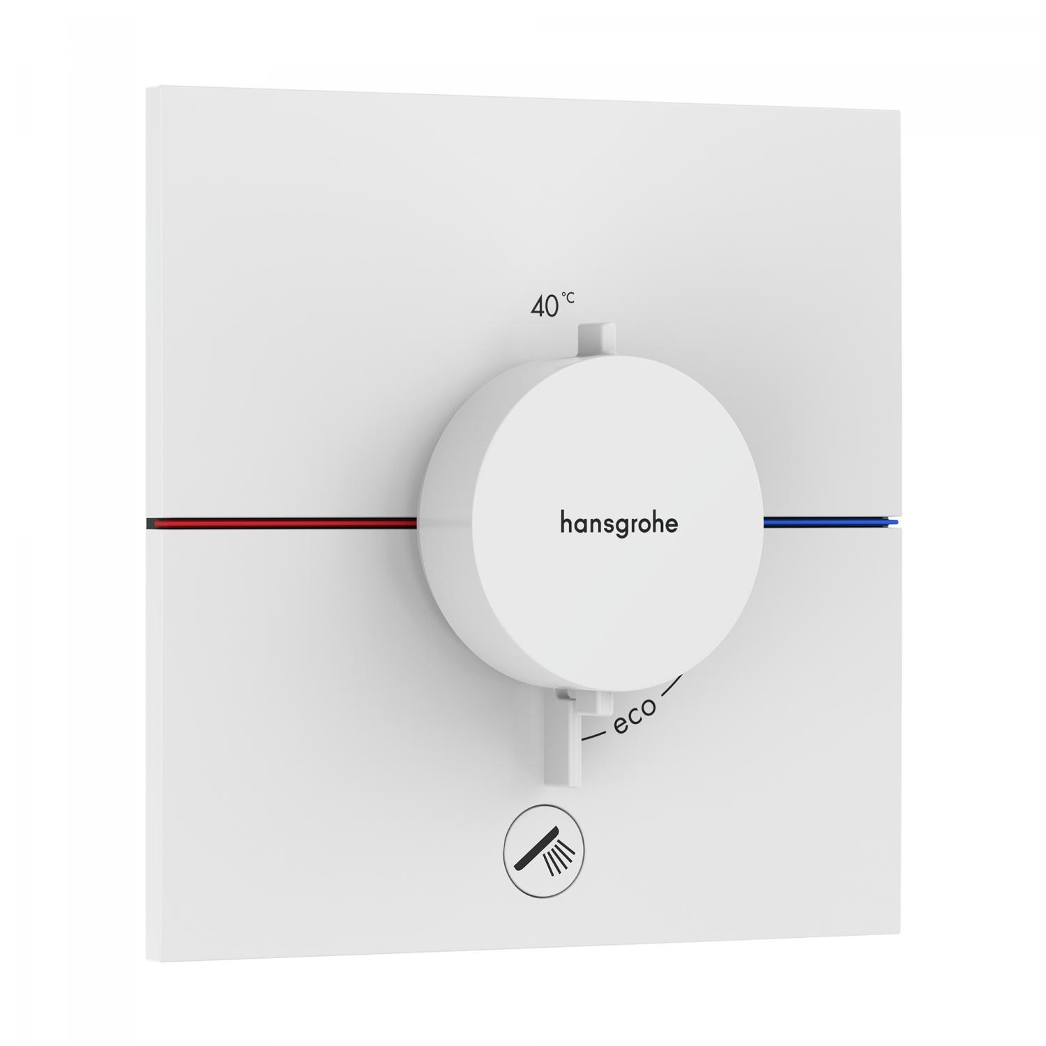 Hansgrohe Unitate comanda hansgrohe showerselect comfort, 1 iesire, 1 consumator, termostat, necesita valva, mat, alb, 15575700