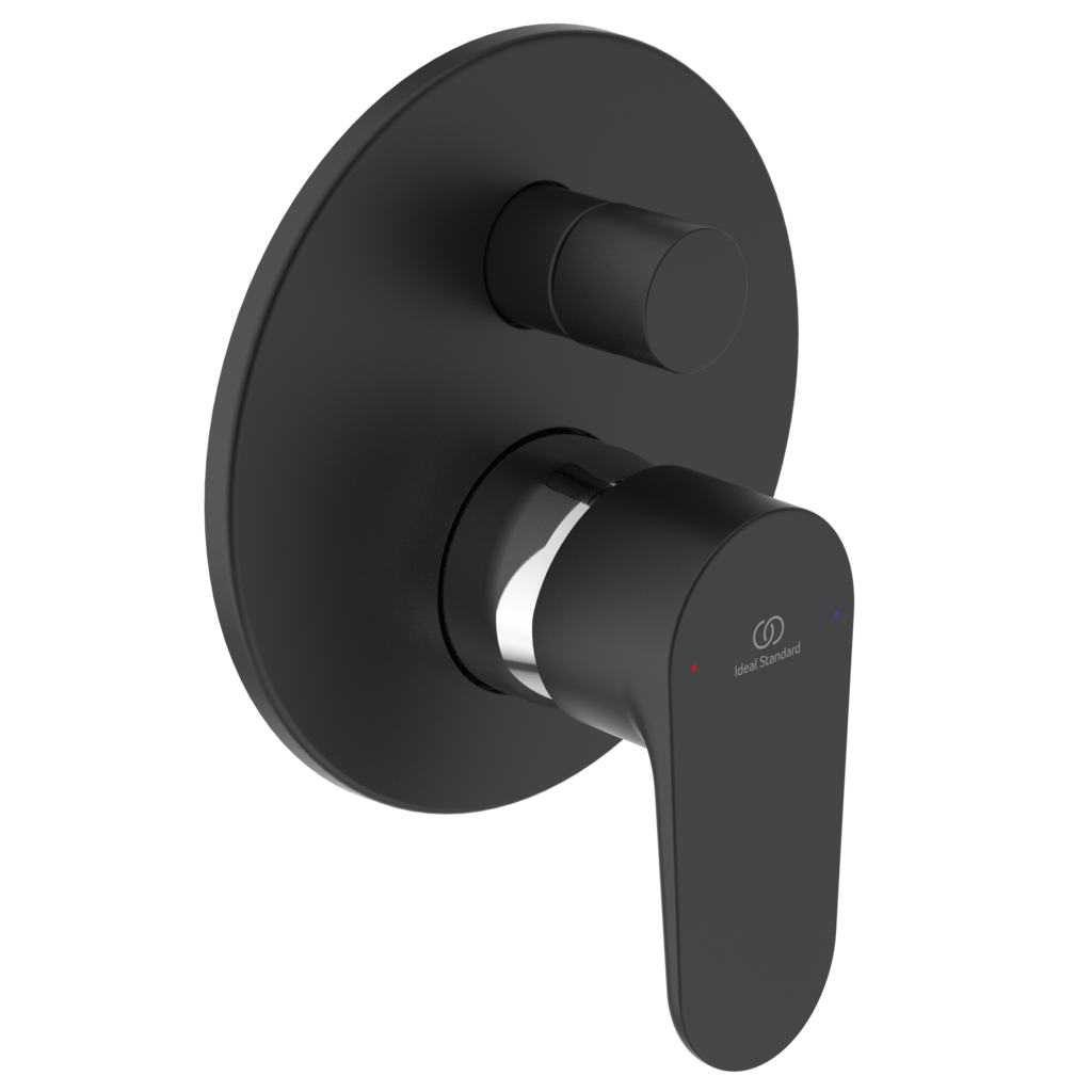 Ideal Standard Unitate comanda ideal standard cerafine a7193u4, 1/2'', incastrata, monocomanda, diverter, 2 cai, mat, negru