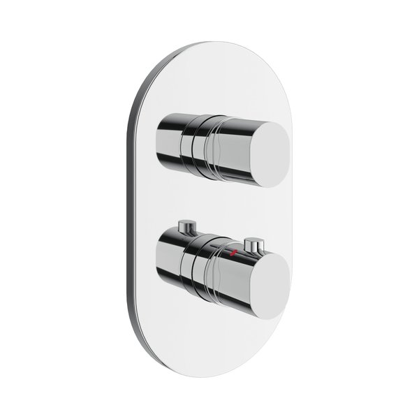Ravak  Unitate comanda ravak chrome ii, 2 iesiri, termostat, necesita valva, crom, x070455