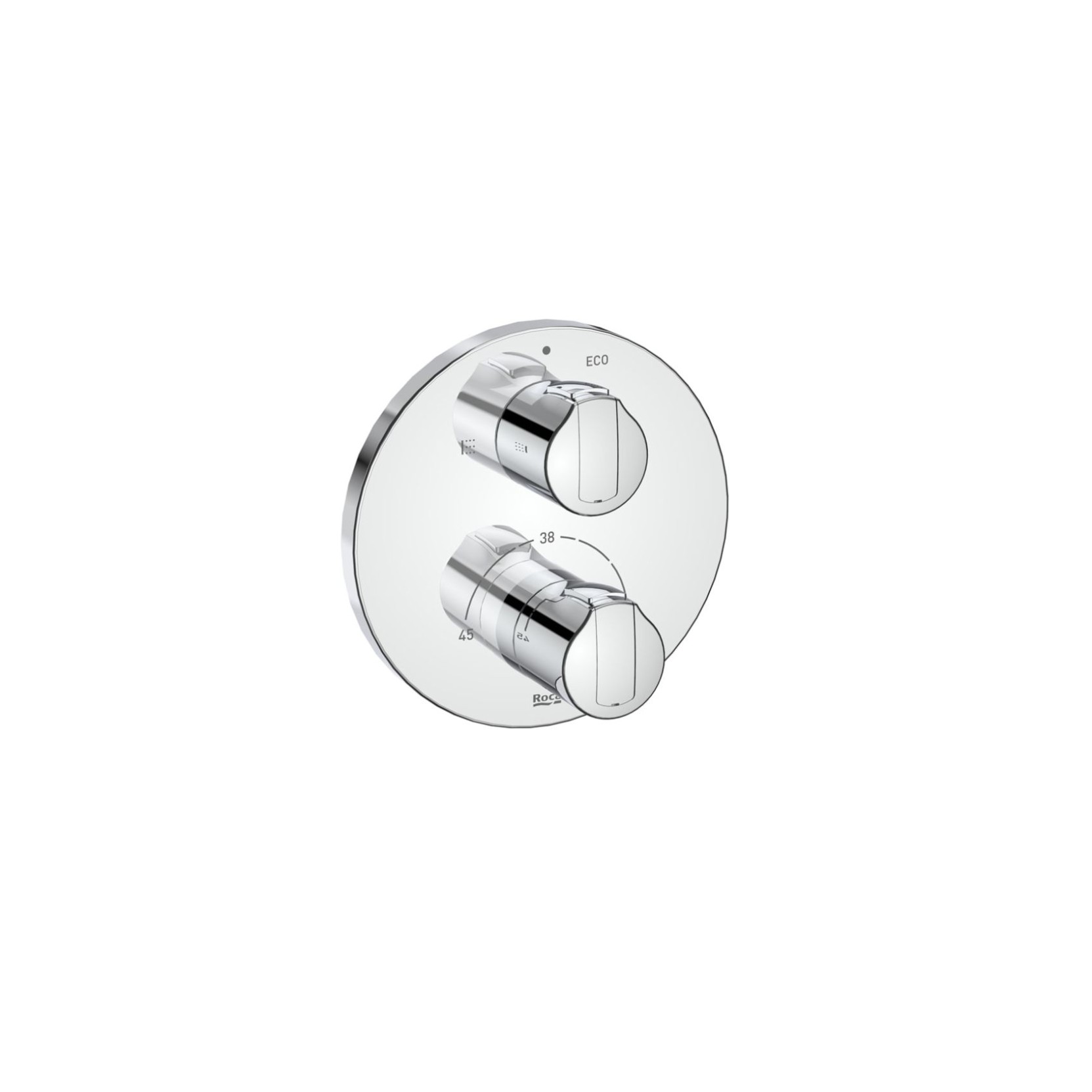 Roca Unitate comanda roca t-1000, 2 consumatori, termostat, necesita valva, crom, a5a0d09c00