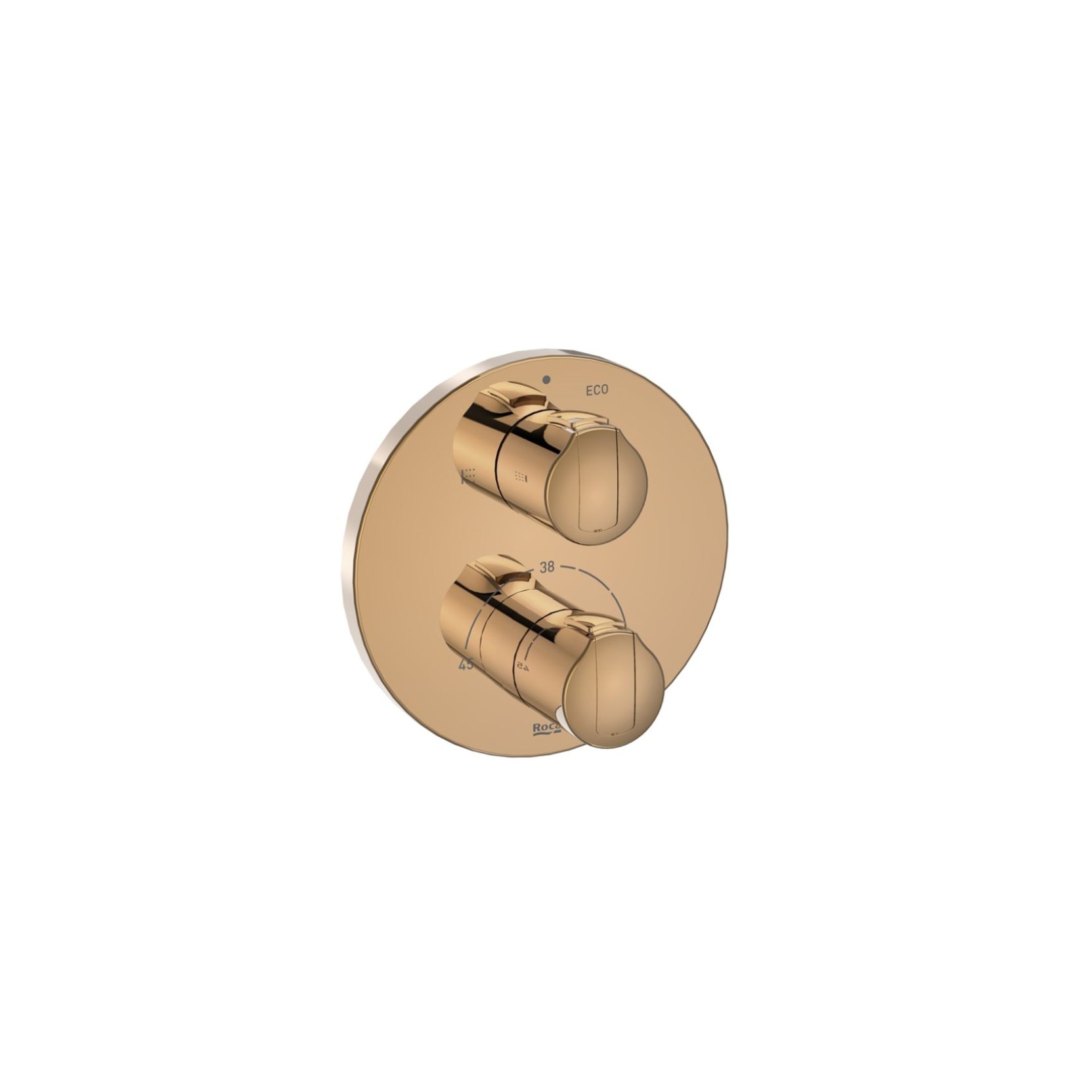 Roca Unitate comanda roca t-1000, 2 consumatori, termostat, necesita valva, lucios, rose gold, a5a0d09rg0