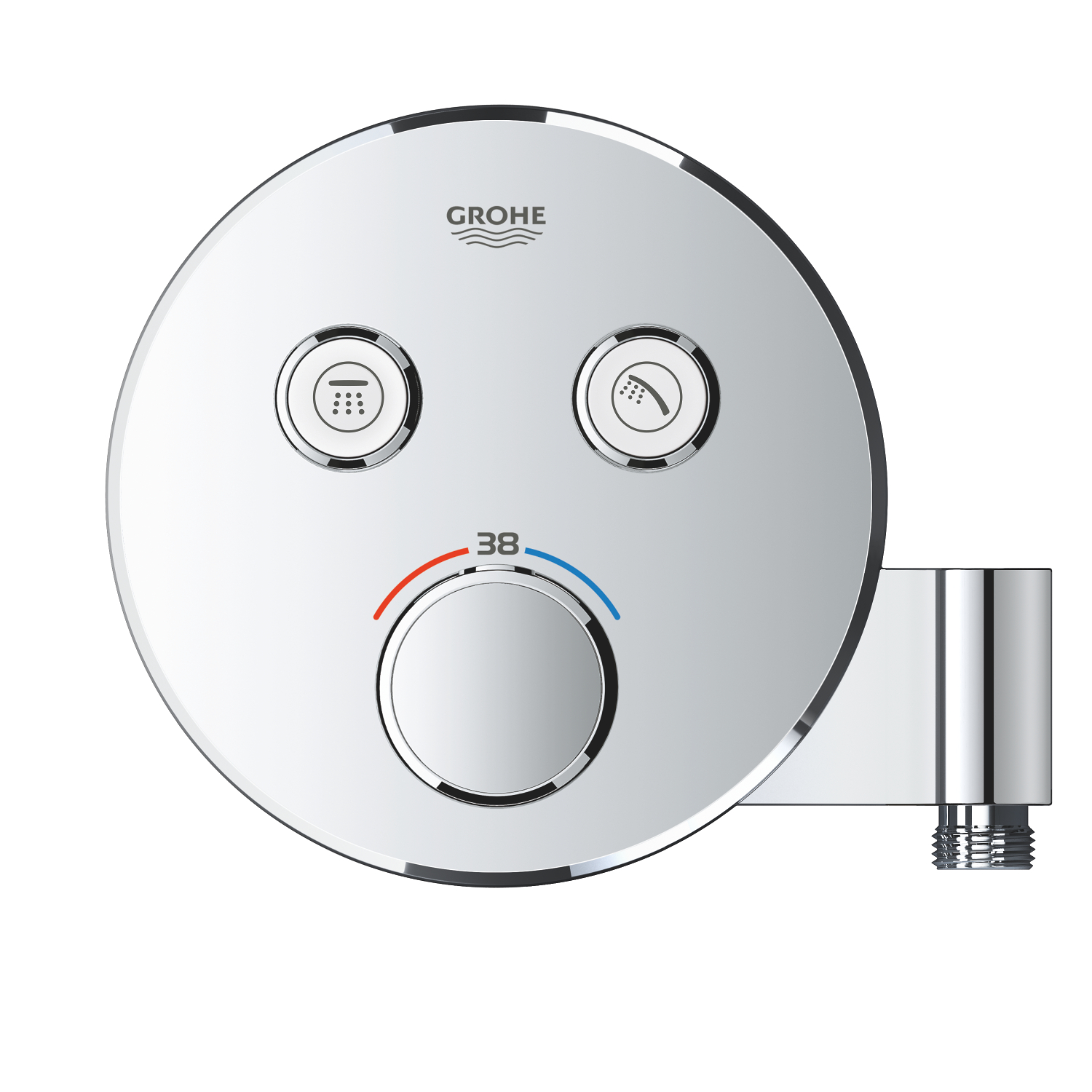 Unitate control Grohe 29120000, 1.2 bar, 158 mm, 181 mm, 14 mm, 2 iesiri, 1 functii palarie dus, Crom