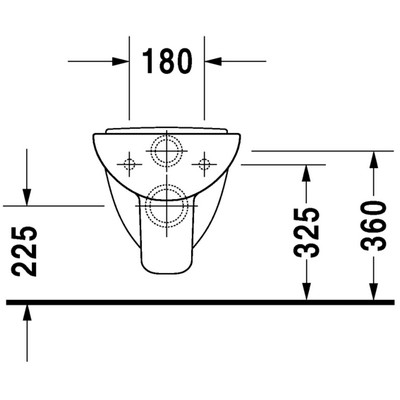 Vas WC Duravit 22110900002, D-Code, montaj suspendat, zona montaj interior, tip clatire jet de apa, alb [1]