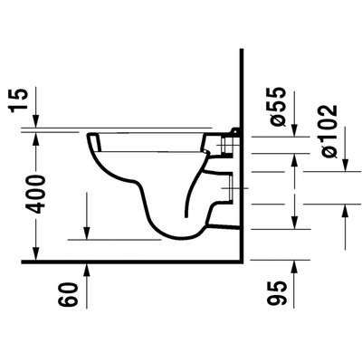 Vas WC Duravit 22110900002, D-Code, montaj suspendat, zona montaj interior, tip clatire jet de apa, alb [2]