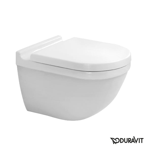 Vas WC Duravit 2225090000, Starck 3, montaj suspendat, tip clatire jet de apa, tip evacuare orizontala, alb [2]