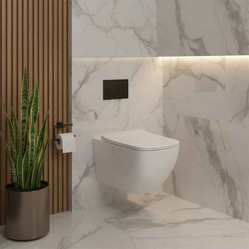 Fluminia Vas wc fluminia dino, suspendat, rimless, capac softclose, alb, m237