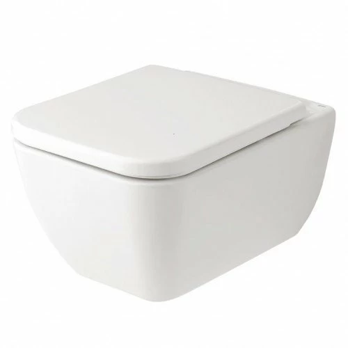 Gala  Vas wc gala emma square, suspendat, rimless, capac softclose, alb, 27172+51649