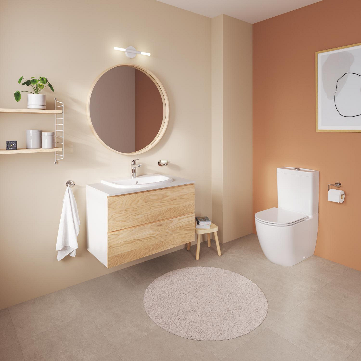 Vas WC Grohe 39910000, Bau Ceramic, montaj pe podea, tip clatire jet de apa, tip evacuare verticala, orizontala, alb [10]