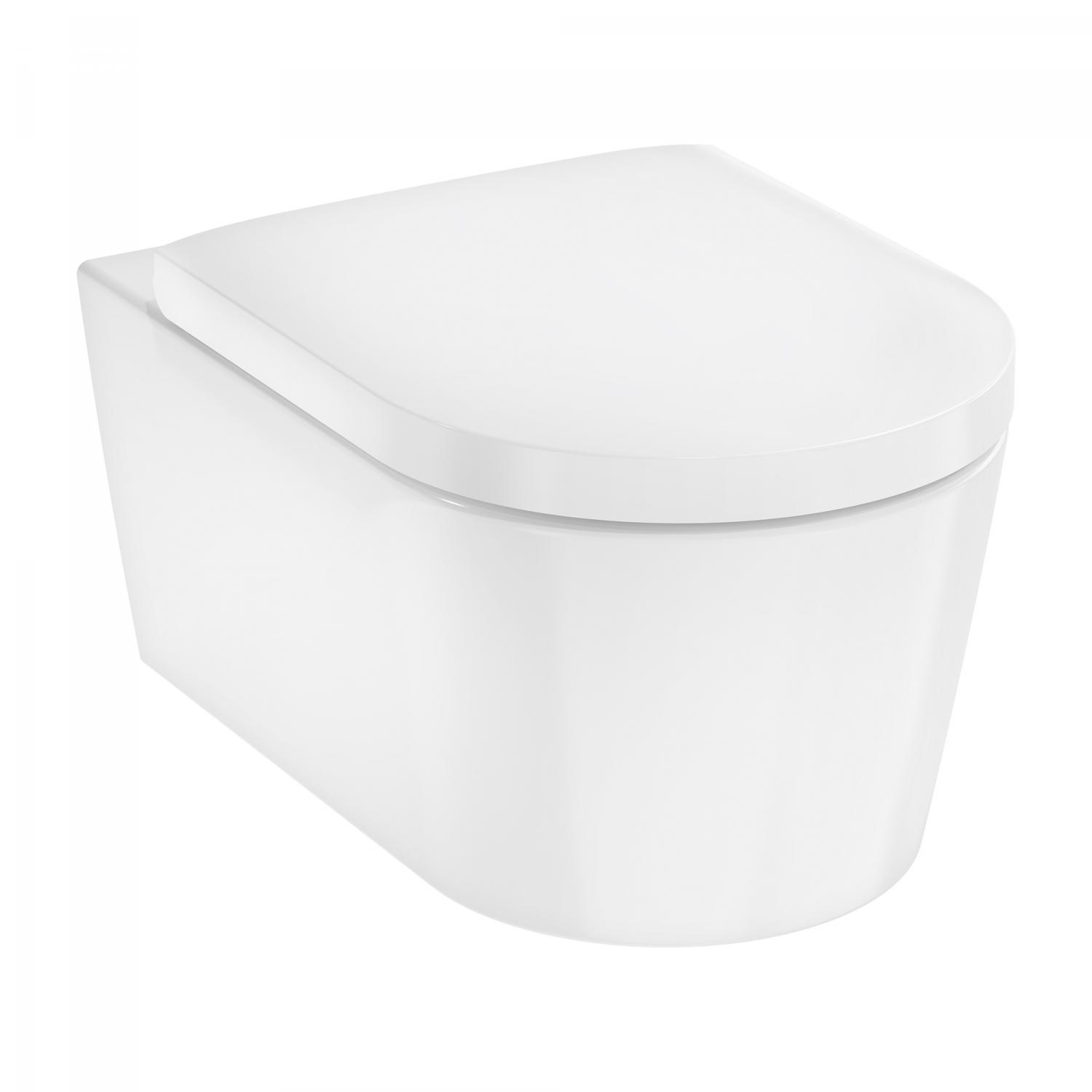 Hansgrohe Vas wc hansgrohe elupura s, suspendat, rimless, aquafall, smartclean, capac softclose, alb, 61119450