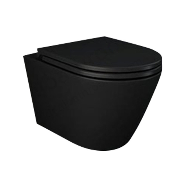 Rak Ceramics  Vas wc rak ceramics feeling, rimless, suspendat, fara capac, negru, rst23504a