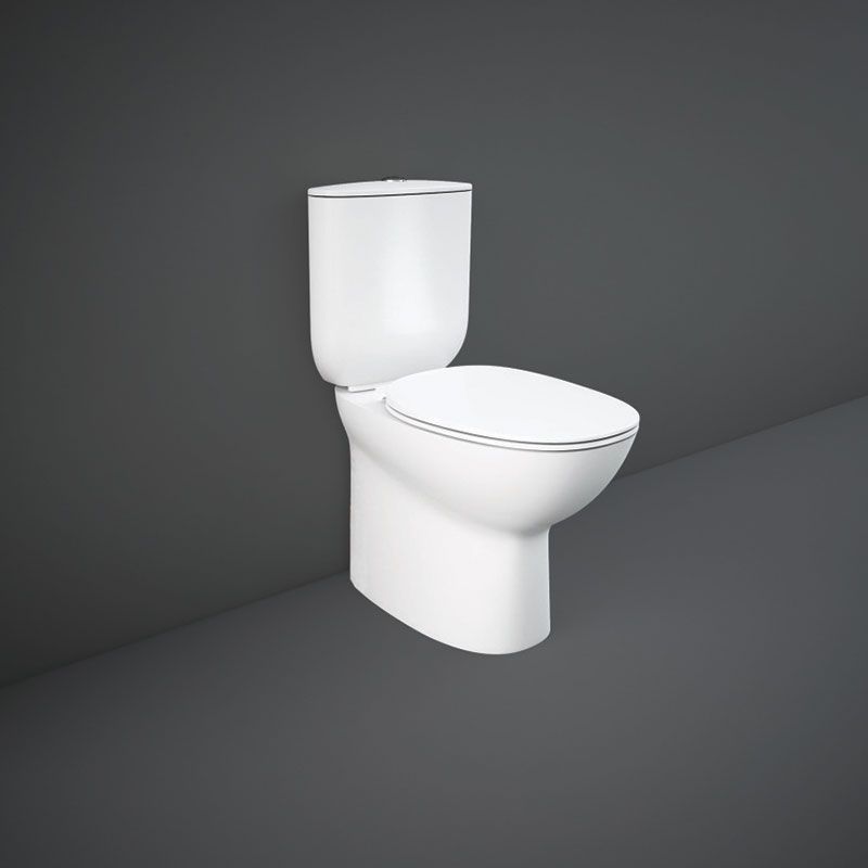 Rak Ceramics  Vas wc rak ceramics morning, pe podea, rimless, fara capac/rezervor, alb, morwc1145awha