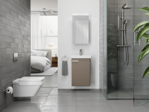 Vas WC Roca A34678L000, 360 mm, 570 mm, 1 functii speciale, suprafata antiaderent, suspendat, jet de apa, Alb