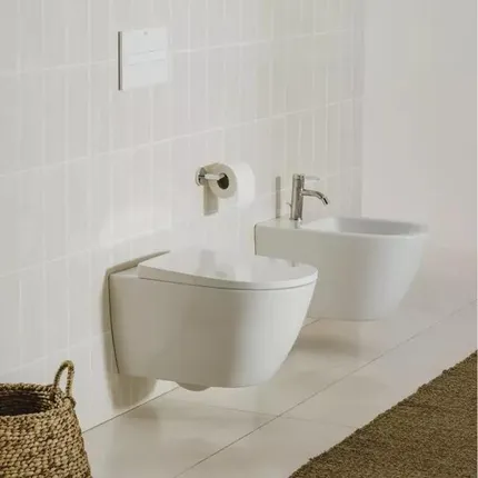 Vas WC Roca A34668C000, Ona, montaj suspendat, tip clatire vortex, utilizare igienica si eficienta, alb [3]