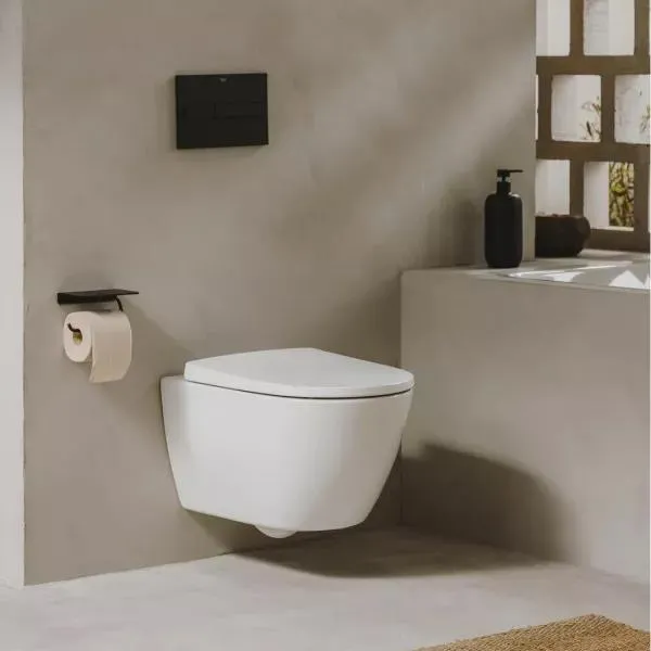 Baie - Vas WC Roca A34668C000, Ona, montaj suspendat, tip clatire vortex, utilizare igienica si eficienta, alb
