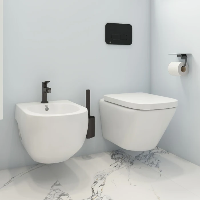 Vas WC Roca A34647L000, 350 mm, 540 mm, 1 functii speciale, suprafata antiaderent, suspendat, jet de apa, Alb