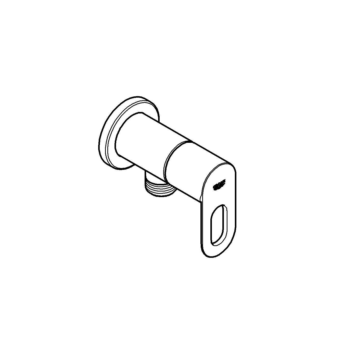 Ventil de inchidere Grohe 26020000, 88 mm, 86 mm, 1 nr iesiri, 1/2 diametru alimentare, 1/2 diametru iesire 1, Crom