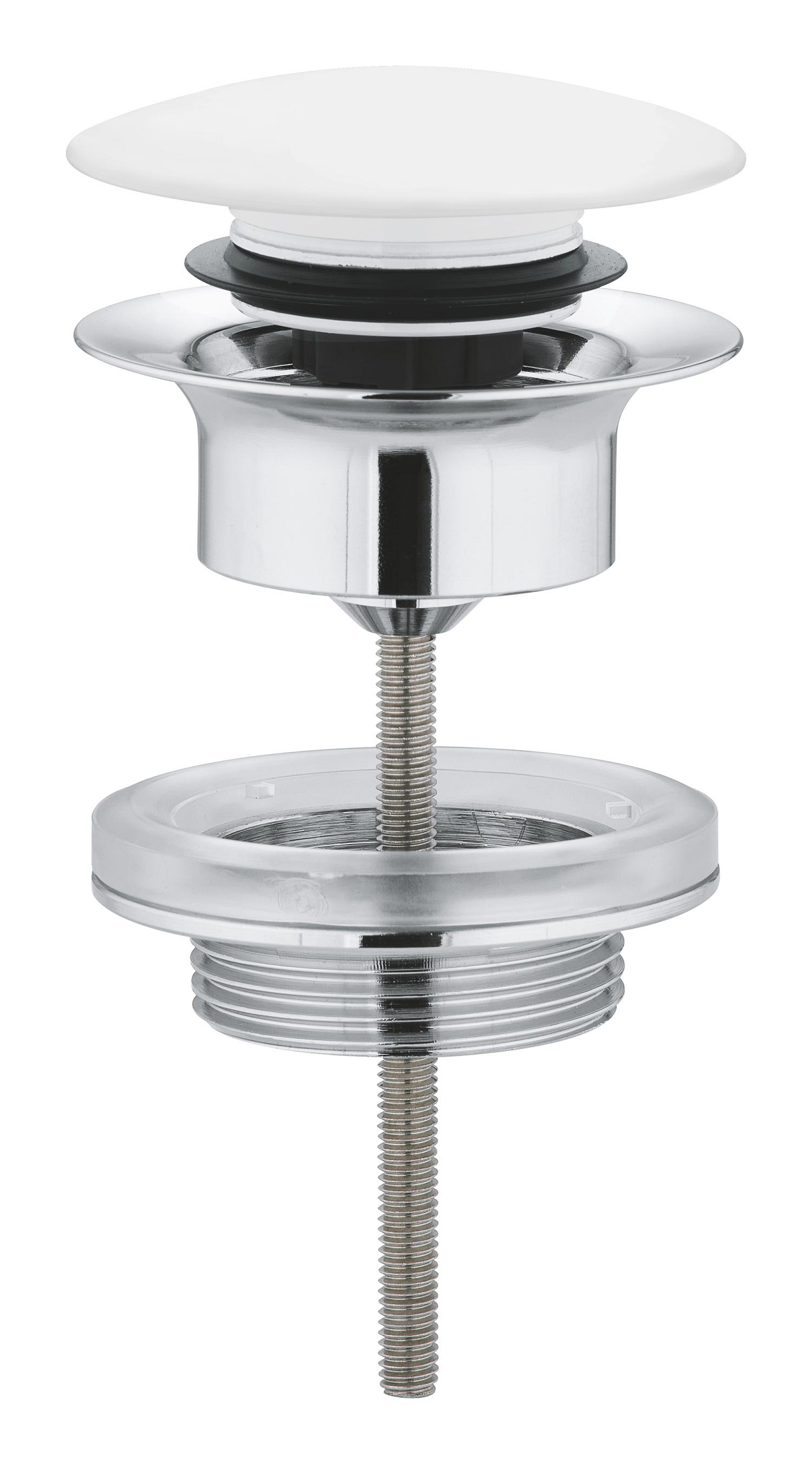 Grohe Ventil grohe, g 1 1/4'', universal, push to open, lucios, alb, 65807ls0