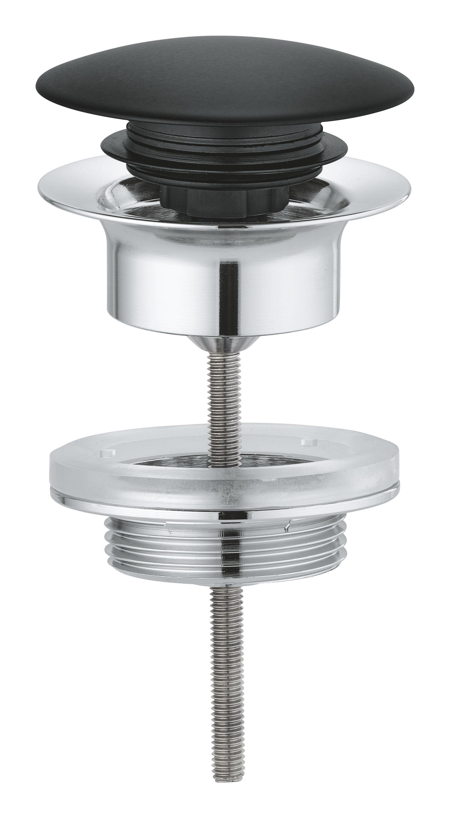Grohe Ventil lavoar grohe, universal, push to open, metalic, mat, negru, 65807ks0