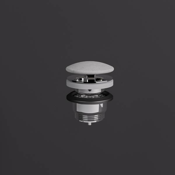 Rak Ceramics  Ventil lavoar rak ceramics, universal, g 1 1/4'', push to open, mat, gri ciment, duo002627a