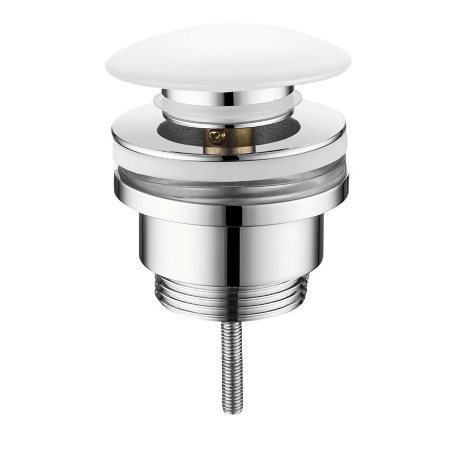 Sapho Ventil lavoar sapho g 1 1/4'', push to open, 64 mm, alb, cv1002c