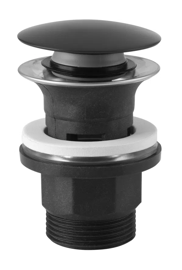 Ferro Ventil lavor ferro, g 1 1/4'', push to open, mat, negru, s289bl-b