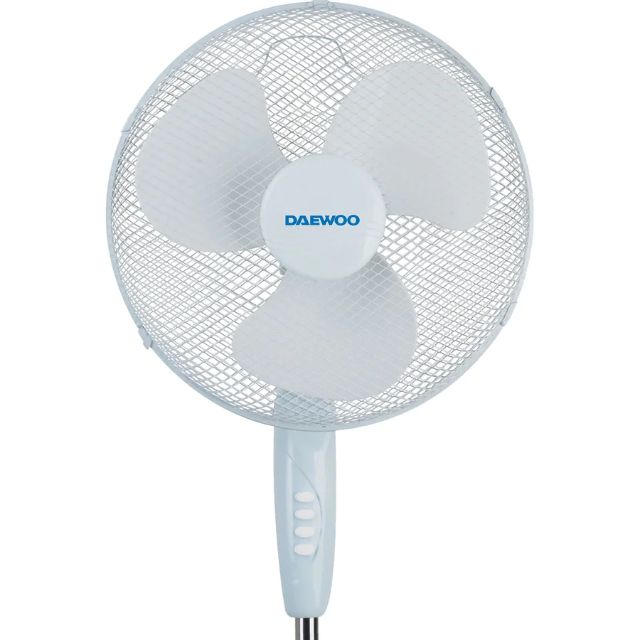 Ventilator de podea Daewoo DVS1699V, 50 W, 3 trepte, 40 cm, 2 m, 125 cm, 44 cm, 15 cm, 3.3 kg, inaltime reglabila, Alb