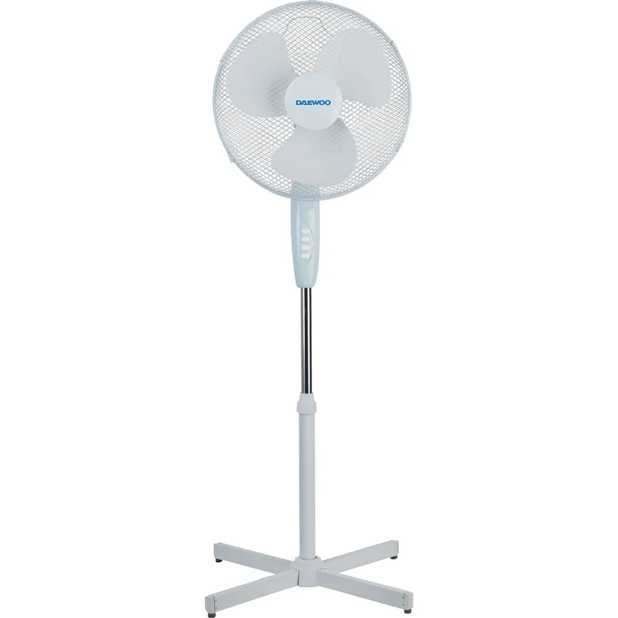 Ventilator de podea Daewoo DVS1699V, 50 W, 3 trepte, 40 cm, 2 m, 125 cm, 44 cm, 15 cm, 3.3 kg, inaltime reglabila, Alb