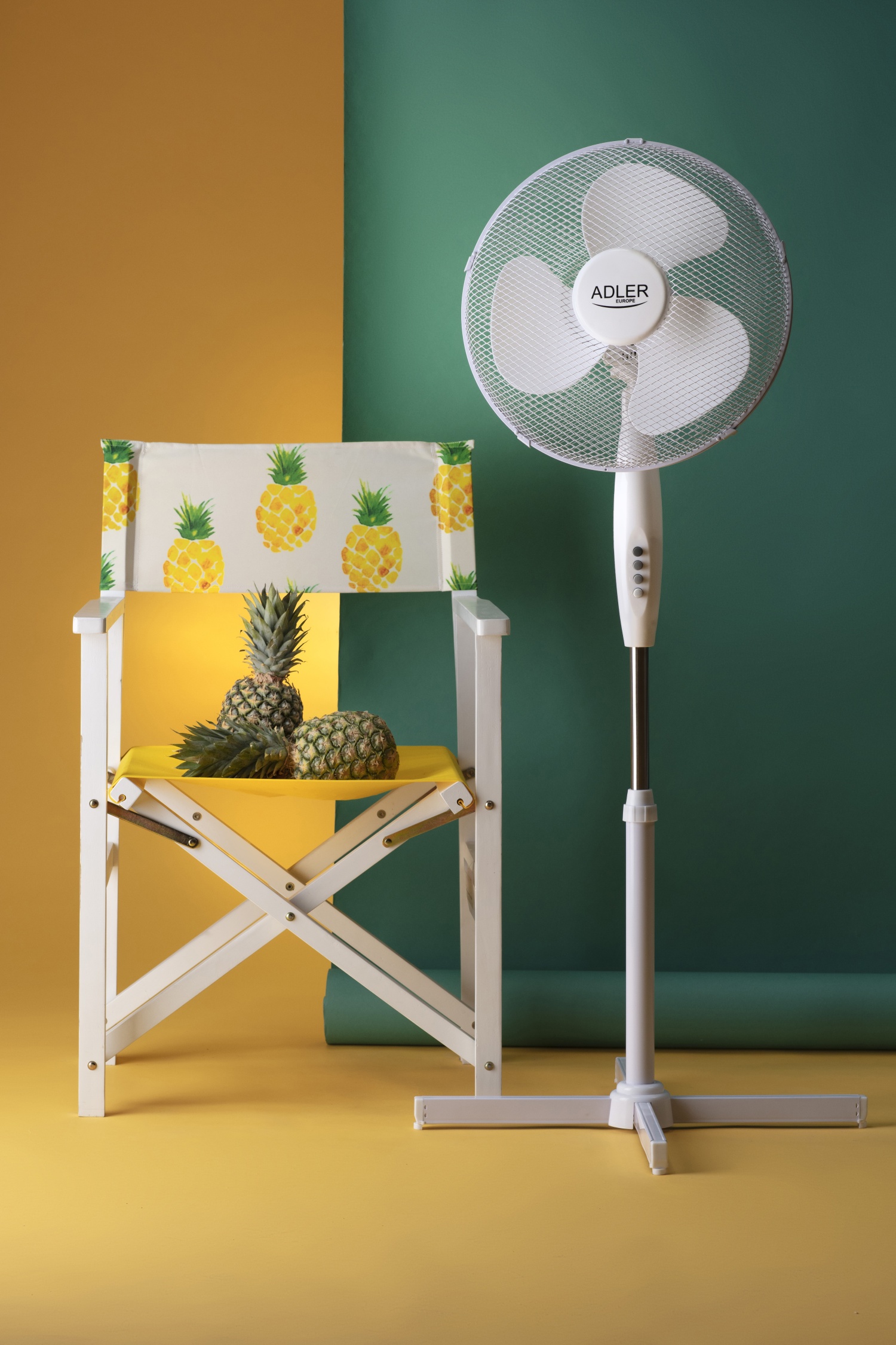 Adler Ventilator podea adler, 55 w, 40 cm, 3 viteze, alb, ad7305