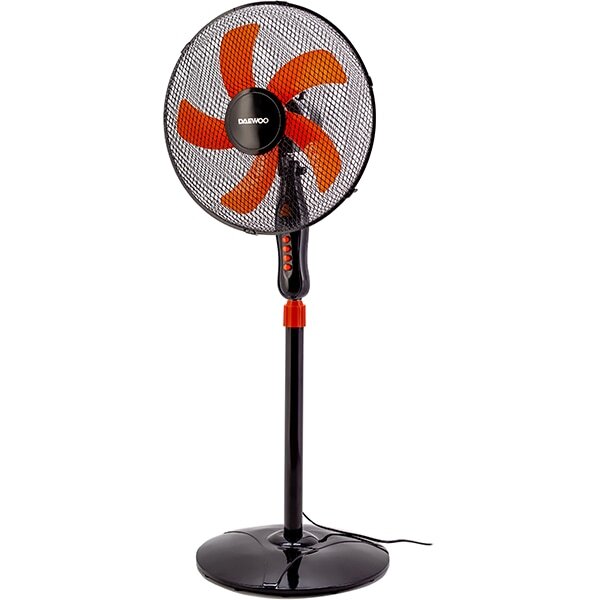 Daewoo Ventiltor pe podea daewoo, 50 w, 40 cm, 3 trepte, oscilare, negru, ddv166